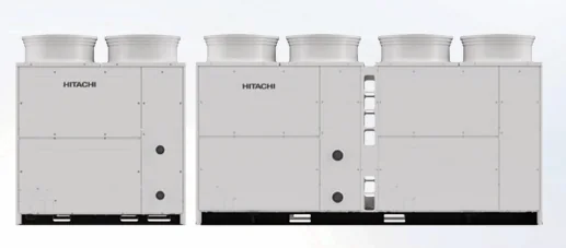 Hitachi RMVC / RMVE low-ambient air-source heat pump configurations