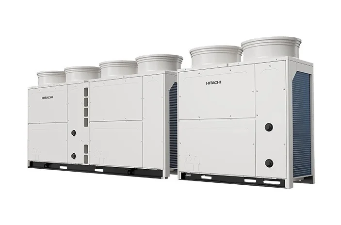 Hitachi RMVS modular air-source heat pump configuration